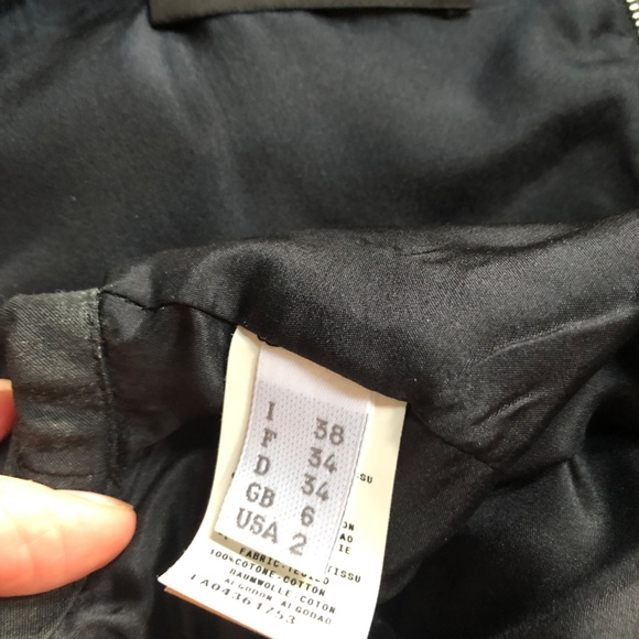 Narciso Rodriguez Scoop Neck Corseted Knee-Length Black and Navy Dress - Picture 6 of 6